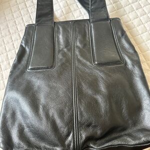 DKNY Black Leather Shoulder Bag